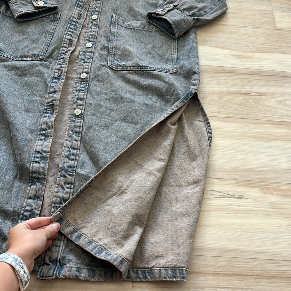We The Free Anna Lou denim duster jacket/dress - Picture 3 of 7